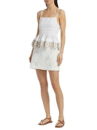 Dawn Lace Cotton A-Line Miniskirt