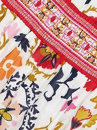 Delia Floral Cotton-Blend Halterneck Midi-Dress