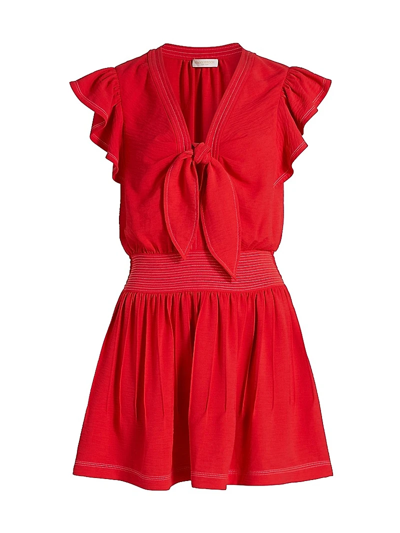 Araceli Flutter-Sleeve Minidress