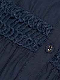 Eloisa Embroidered Cotton Button-Front Minidress