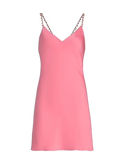 Aria Bead-Embellished Mini-Slipdress