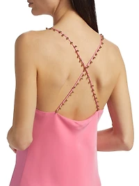 Aria Bead-Embellished Mini-Slipdress