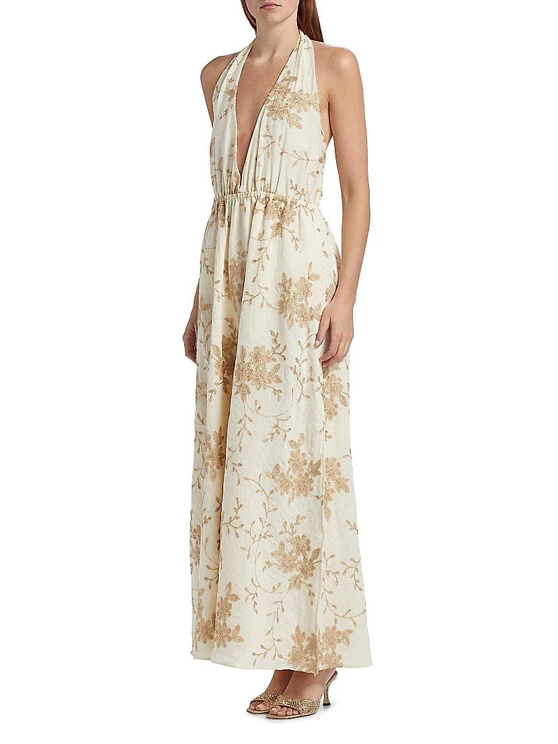 Imelda Floral Sleeveless Maxi Dress
