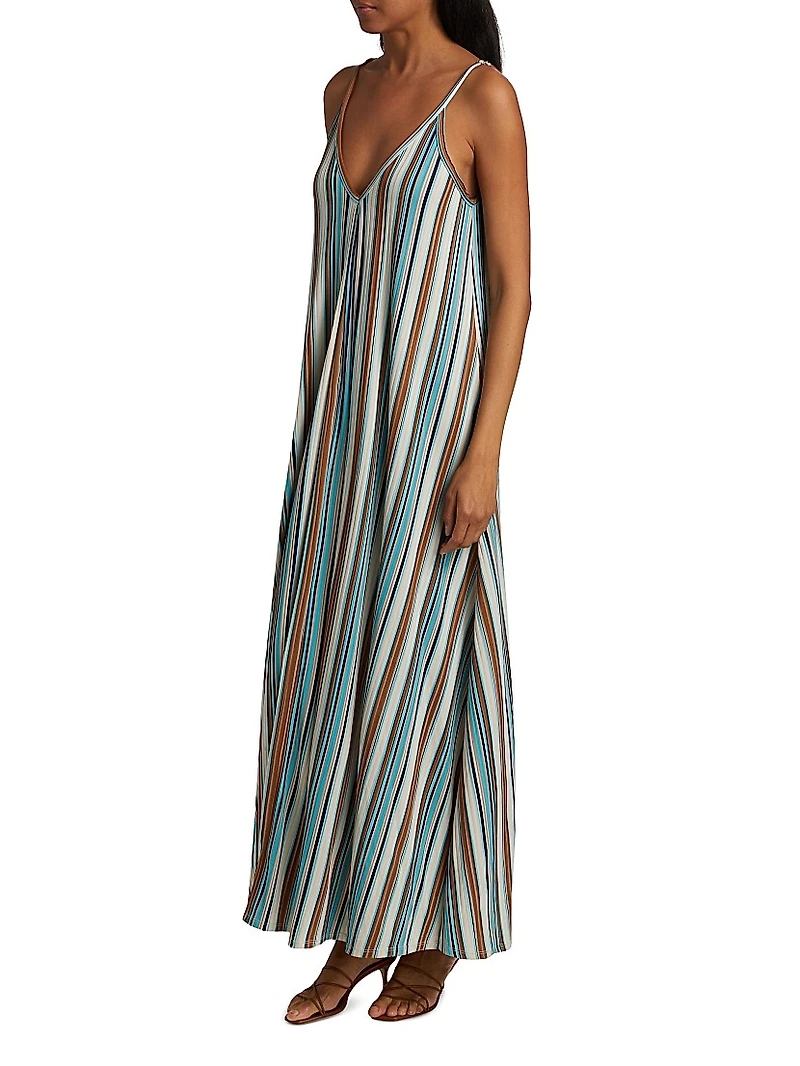Clara Striped Sleeveless Maxi Dress