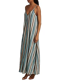 Clara Striped Sleeveless Maxi Dress