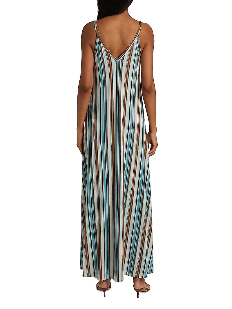 Clara Striped Sleeveless Maxi Dress