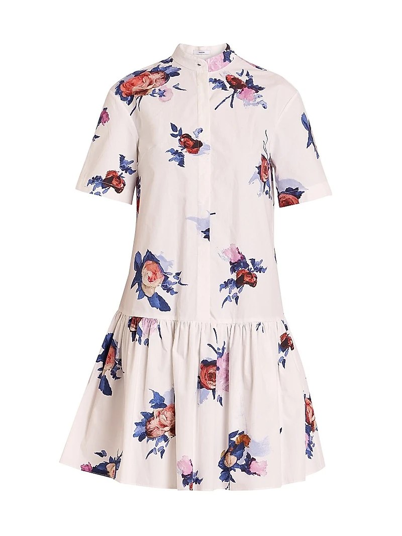 Floral Drop Waist Shirtdress