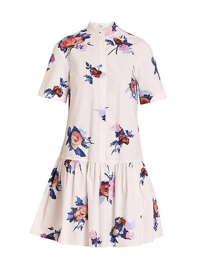 Floral Drop Waist Shirtdress