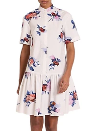 Floral Drop Waist Shirtdress
