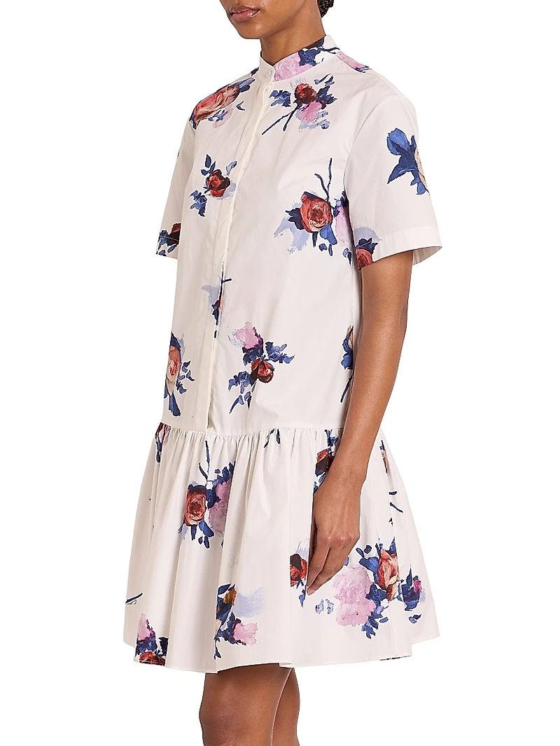 Floral Drop Waist Shirtdress