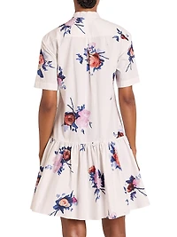 Floral Drop Waist Shirtdress