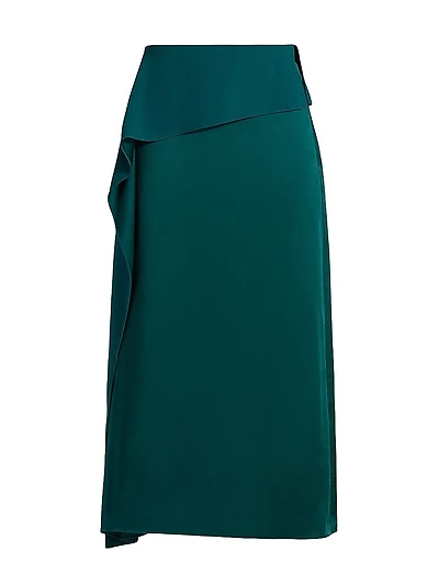 Tempest Draped A-Line Midi-Skirt