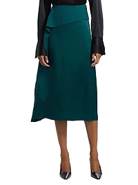 Tempest Draped A-Line Midi-Skirt