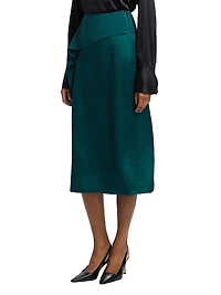 Tempest Draped A-Line Midi-Skirt