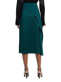Tempest Draped A-Line Midi-Skirt