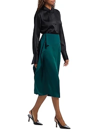 Tempest Draped A-Line Midi-Skirt