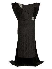 Embellished Off-the-Shoulder Cocktail Dress