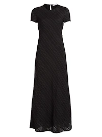 Delphine Striped A-Line Maxi Dress