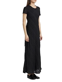 Delphine Striped A-Line Maxi Dress