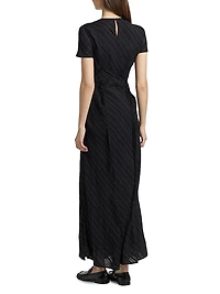 Delphine Striped A-Line Maxi Dress