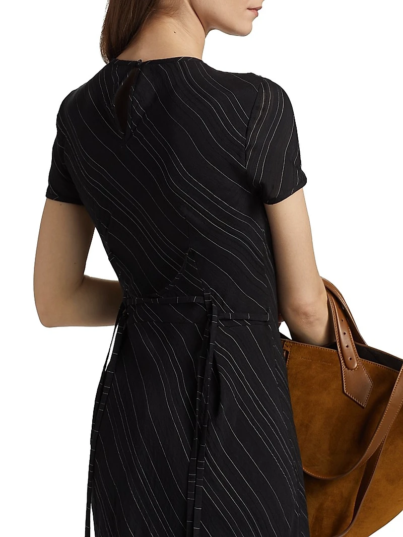 Delphine Striped A-Line Maxi Dress