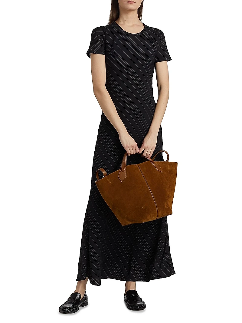 Delphine Striped A-Line Maxi Dress