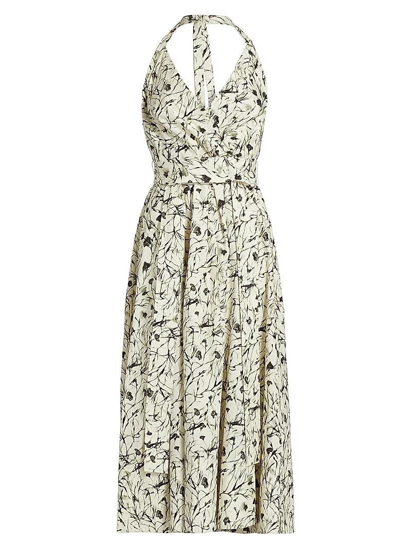 Rhea Printed Poplin Midi-Dress