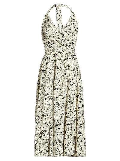 Rhea Printed Poplin Midi-Dress