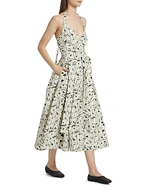 Rhea Printed Poplin Midi-Dress