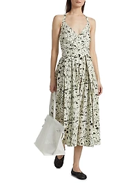 Rhea Printed Poplin Midi-Dress