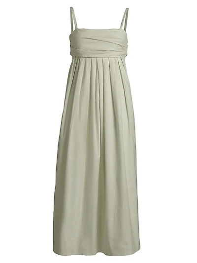 Claudine Tech Poplin Midi-Dress