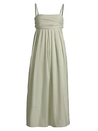 Claudine Tech Poplin Midi-Dress