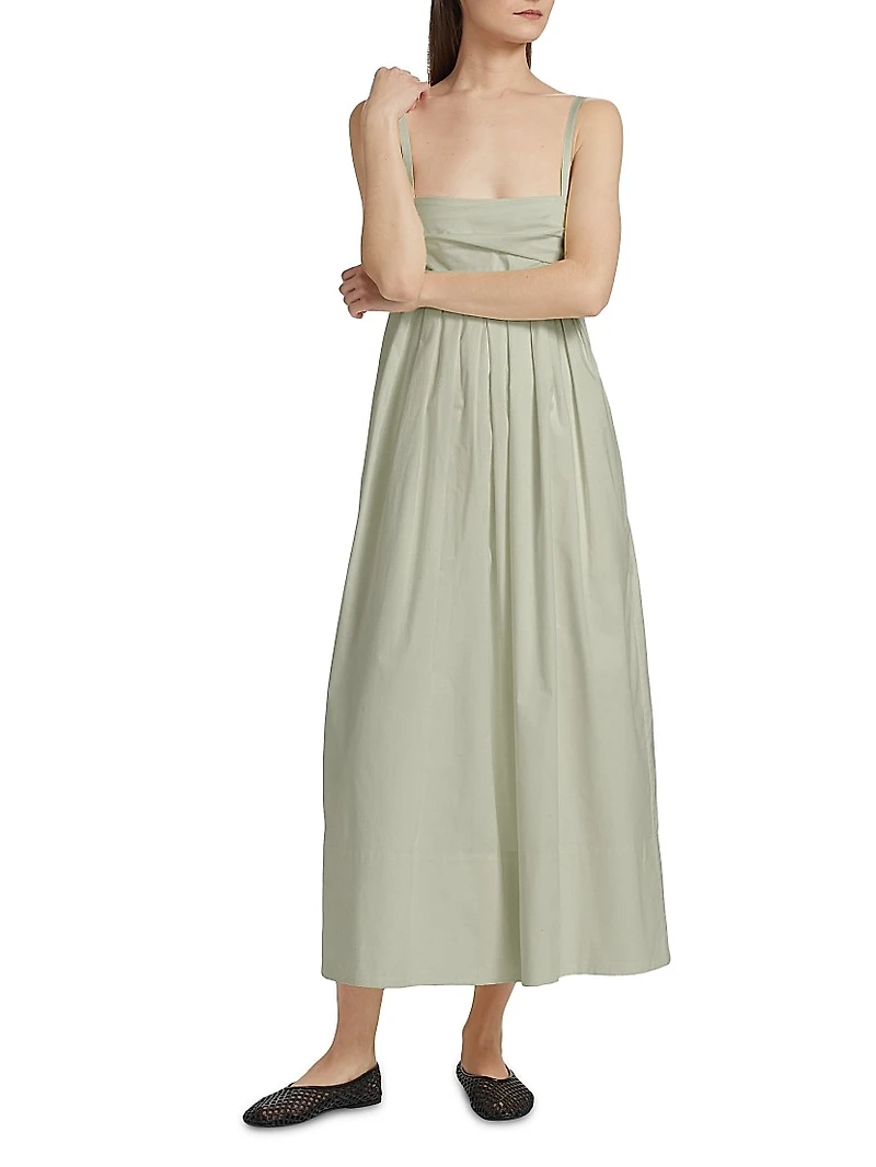 Claudine Tech Poplin Midi-Dress