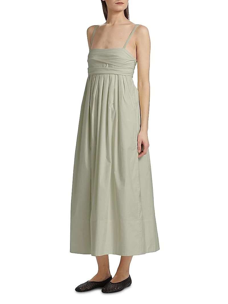 Claudine Tech Poplin Midi-Dress