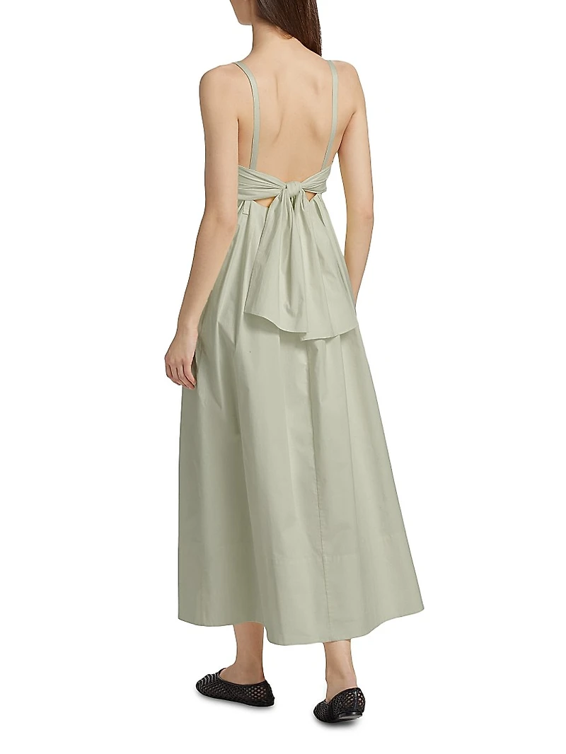 Claudine Tech Poplin Midi-Dress