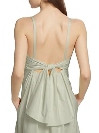 Claudine Tech Poplin Midi-Dress