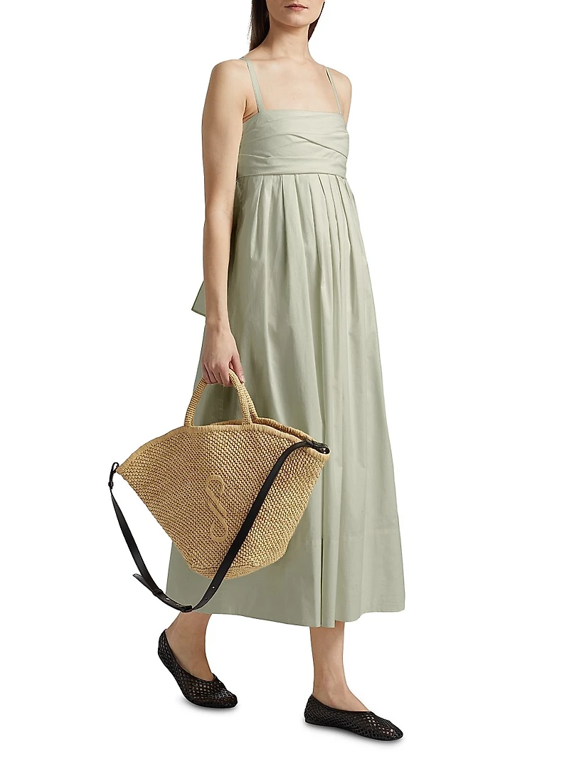 Claudine Tech Poplin Midi-Dress