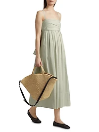 Claudine Tech Poplin Midi-Dress