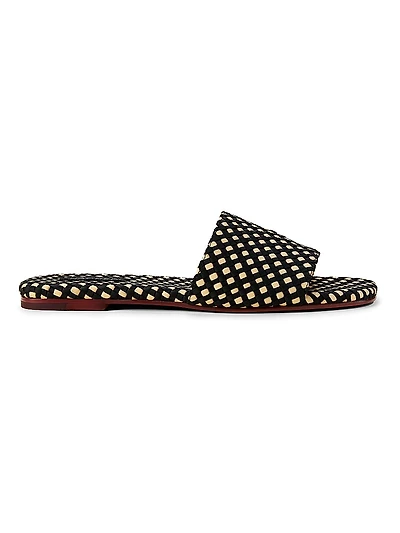 St. Barths Raffia Slide Sandals