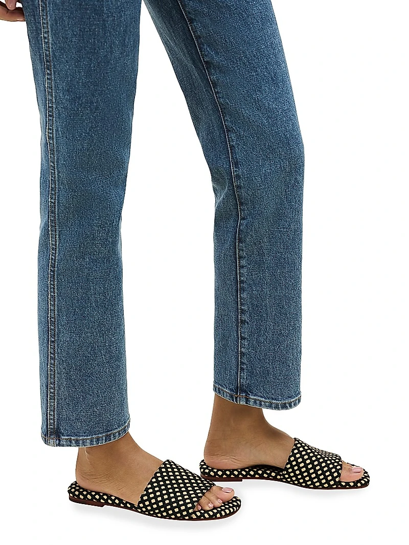 St. Barths Raffia Slide Sandals