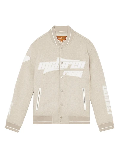 Reiss x McLaren F1 Team Racing Varsity Bomber Jacket