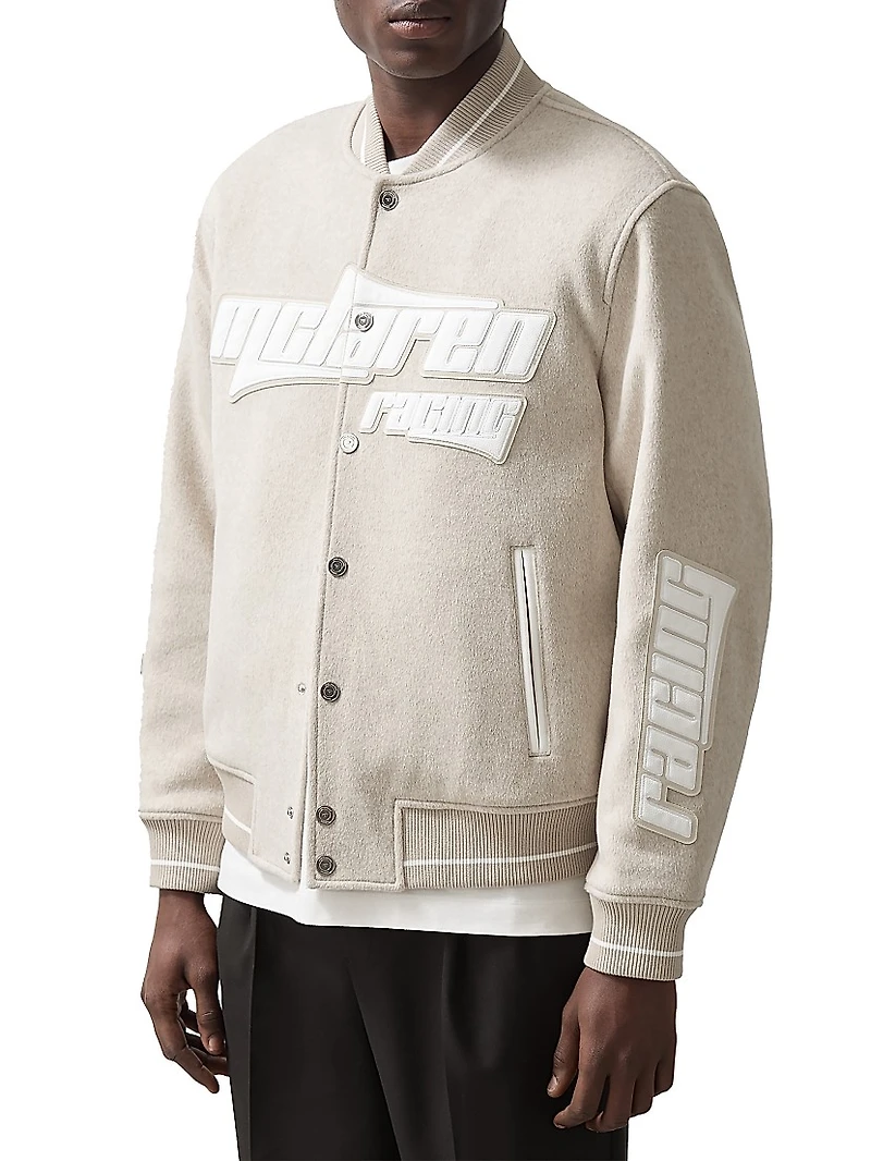 Reiss x McLaren F1 Team Racing Varsity Bomber Jacket