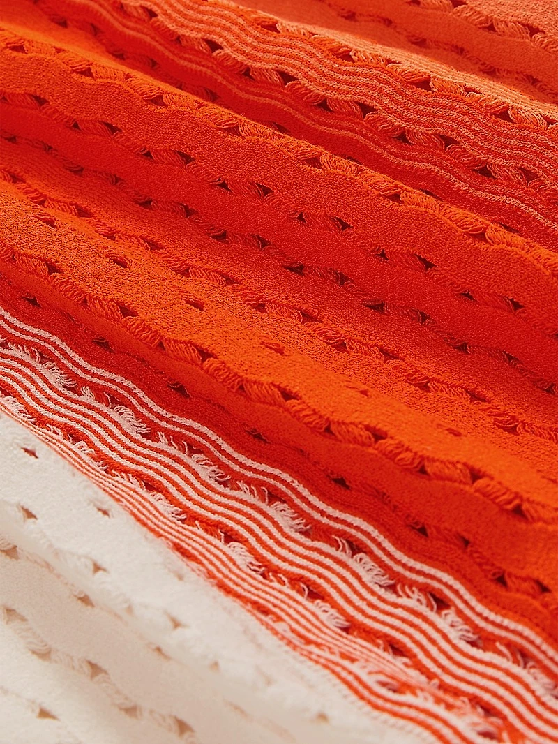 Rena One-Sleeve Striped Knit Maxi Dress