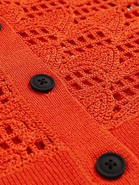Fleur Crochet Camp Collar Shirt