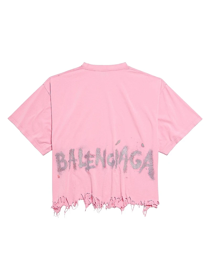 Nail Polish Cropped T-Shirt