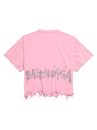 Nail Polish Cropped T-Shirt