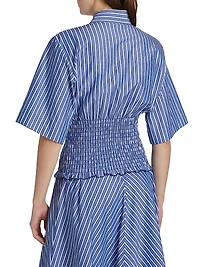 The Harte Smocked Cotton Shirt