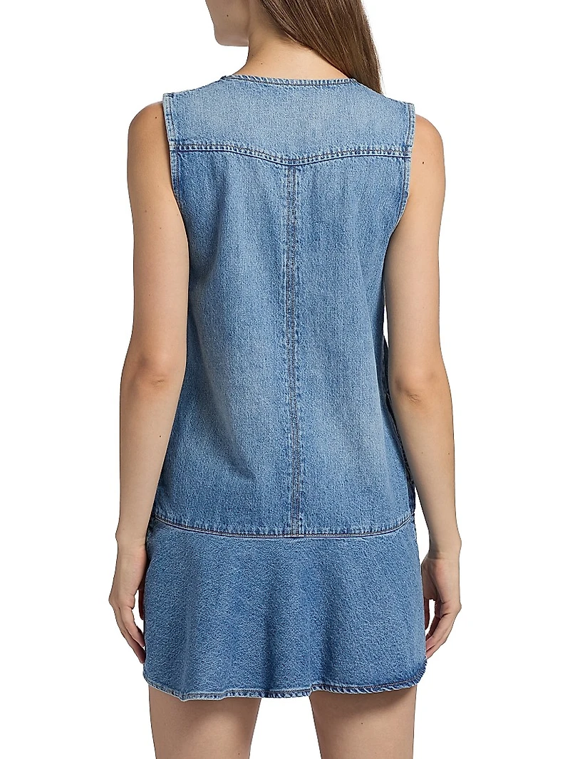 Rosie Denim Flare Minidress