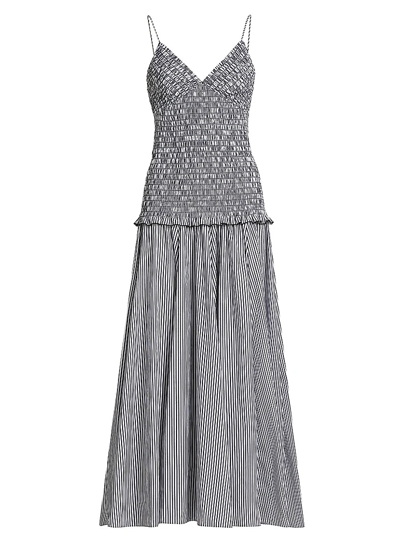 The Josie Smocked Cotton Midi-Dress