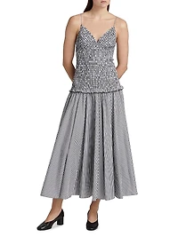 The Josie Smocked Cotton Midi-Dress